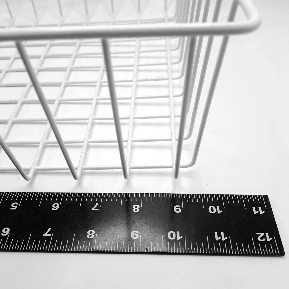 Under Shelf Baskets Set of 2 White Black Metal Storage Organizer Wire